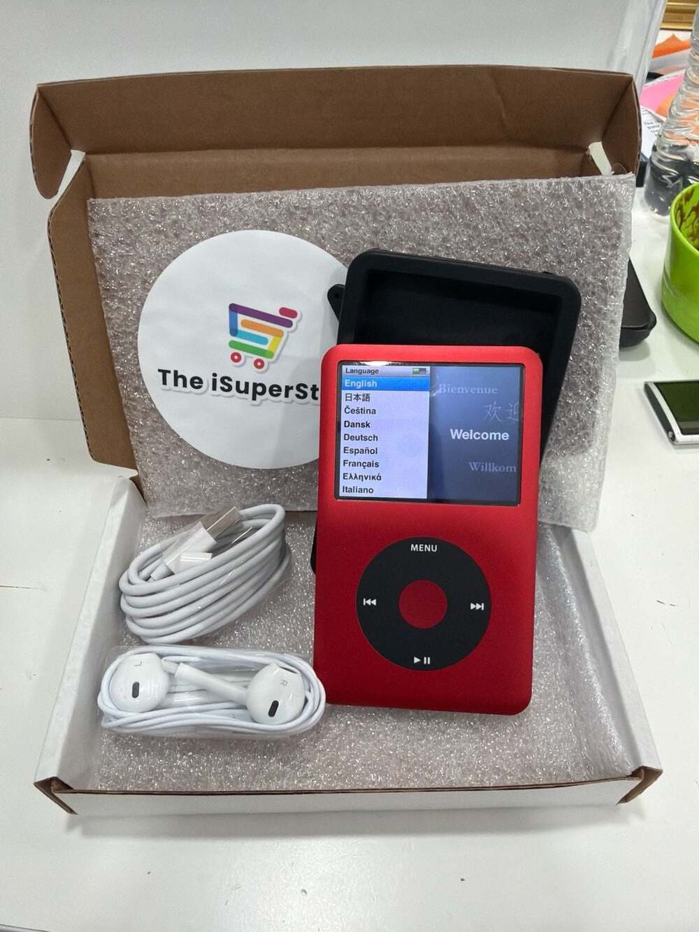 Refurbished Apple iPod Classic 7th Gen 160GB - Red - Mint . + 1 YR WRNTY